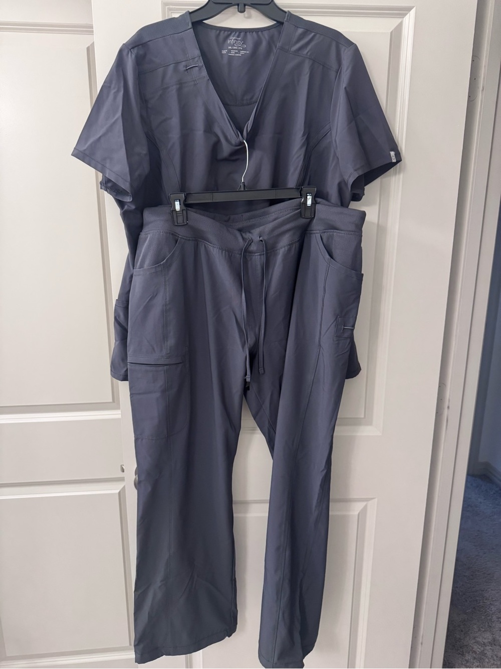 Unisex Gray Drawstring Scrub Joggers - Professional Work Pants